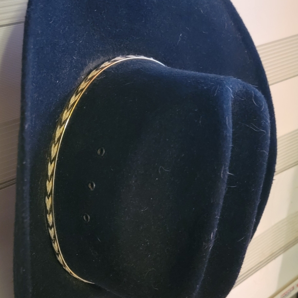 Black Cowboy Hat with Silver Band - Picture 11 of 11